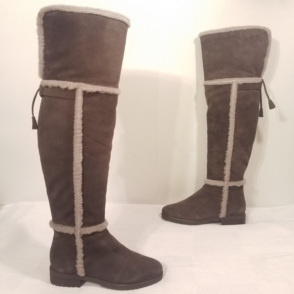🆕️ FRYE OVER THE KNEE SHEARLING LUXURY BOOTS - Picture 3 of 8